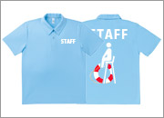 半袖ポロシャツデザイン例　胸1色　背面2色プリント