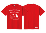 半袖Tシャツデザイン例　胸1色　背面1色プリント