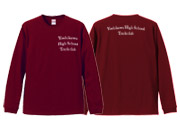 スポーツ・サークルTシャツデザイン例 胸1色 背面1色プリント