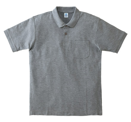ポケット付CVC鹿の子ドライポロシャツ（MS3114） 杢グレー（2）
