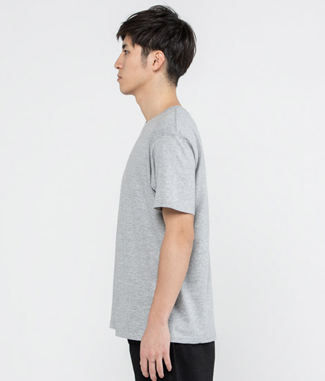 5.0オンス　ベーシックTシャツ（00086-DMT）｜モデル身長180cm　側面