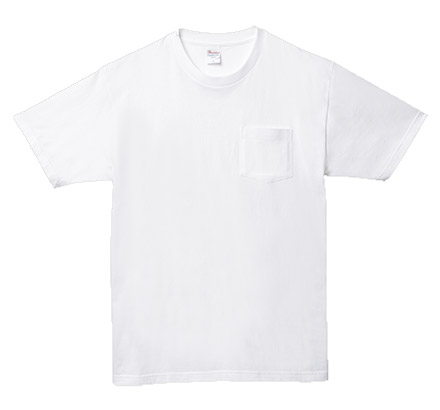 5.6オンス　ヘビーウェイトポケットTシャツ（00109-PCT） ホワイト（001）