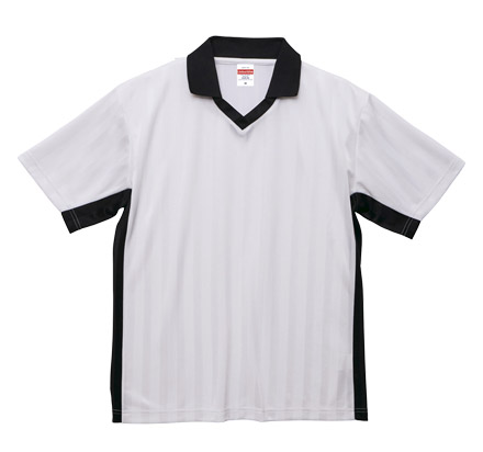 4.1オンス ドライクラシックサッカーTシャツ（1435-01） ホワイト×ブラック（1002）