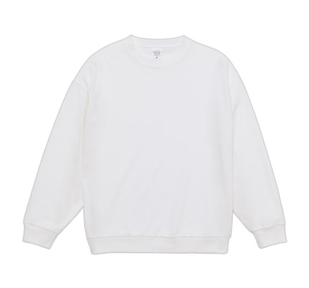 9.1オンス マグナムウェイト ビッグシルエット ロングスリーブ Tシャツ（2.1インチリブ）（裾リブ付）（4424-01） ホワイト（001）