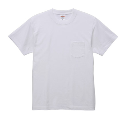 5.6 オンス ハイクオリティーTシャツ（ポケット付）（5006-01） ホワイト（001）