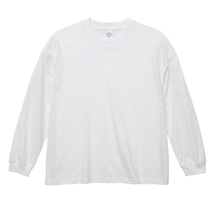 5.6 オンス ビッグシルエット ロングスリーブ Tシャツ（5019-01） ホワイト（001）