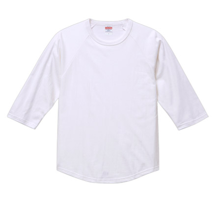 5.6オンス ラグラン3/4スリーブTシャツ（5045-01） ホワイト（001）