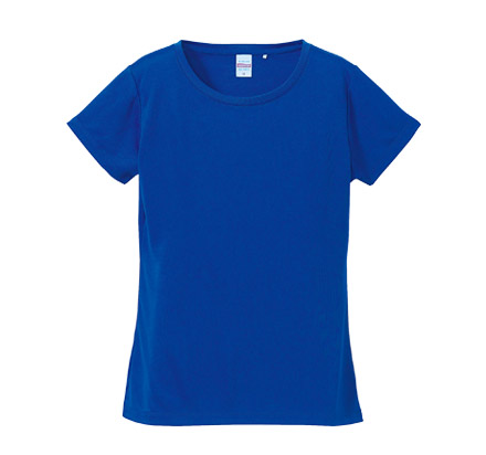 4.7オンスドライシルキータッチXラインTシャツ（ノンブリード）〈ガールズ〉（5088-04） コバルトブルー（084）