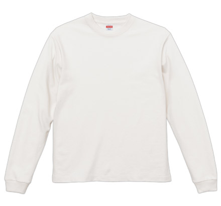 8.8オンス オーガニックコットン ロングスリーブ Tシャツ（2.1インチリブ）（5226-01） オフホワイト（003）