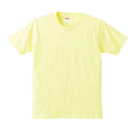 5.0オンスレギュラーフィットTシャツ（5401-01-02） ライトイエロー（487）