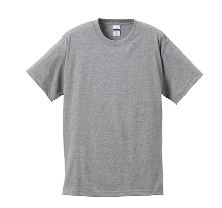 6.2オンスTシャツ（5555-01-02） ヘザーグレー（714）