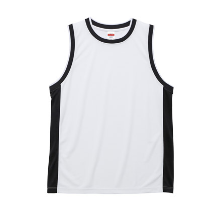 4.1オンス ドライバスケットボールシャツ（5925-01） ホワイト×ブラック（1002）