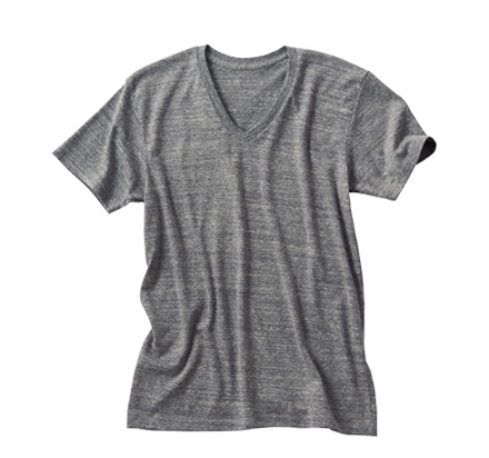 4.3oz Authentic Tri-blend V T-shirts（DM102） オーセンティックチャコール（406）