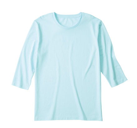 4.6oz Fine Fit 3／4 Sleeve T-shirts（DM503） シャーベットブルー（461）
