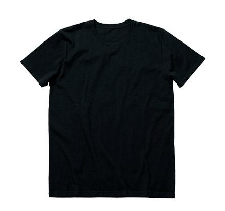 オーガニックコットンクルーネックTシャツ（MS0301） ブラック（16）
