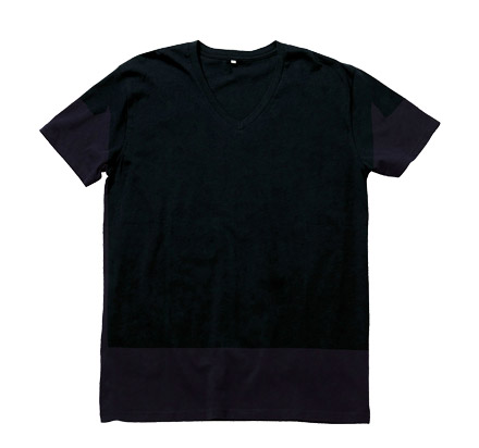オーガニックコットンVネックTシャツ（MS0302） ブラック（16）