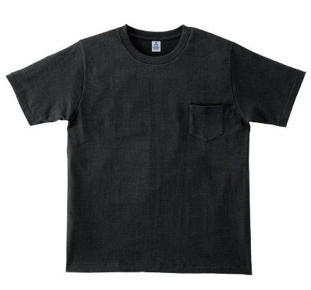 ポケット付7.1オンスTシャツ（MS1145） ブラック（16）