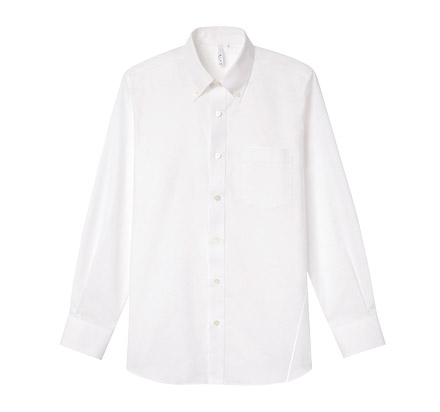 長袖オックスフォードシャツ（メンズ）（00807-LOM） ホワイト（001）