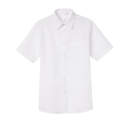 半袖ブロードシャツ（レディース）（00810-SBL） ホワイト（001）