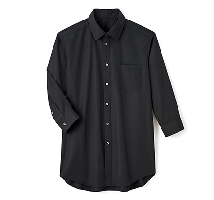 七分袖シャツ（SBSU-1808） ブラック（b9）
