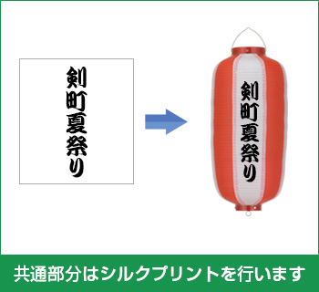 共通部分はシルクプリントを行います