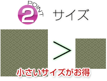 ポイント2 サイズ：小さいサイズがお得