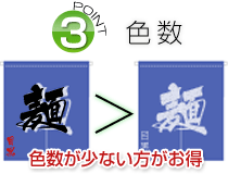 ポイント3 色数：色数が少ない方がお得