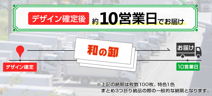 デザイン確定後約10営業日でお届け